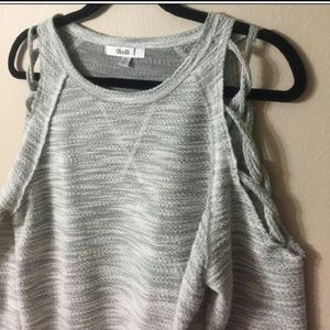 AnM Laced Cold Shoulder Top